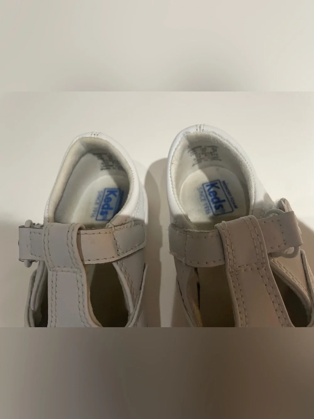 Keds Kids Daphne White Leather T-Strap Mary Janes